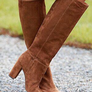 J McLaughlin Brown (Cognac) Suede Boots Sice 7.5 Womens
